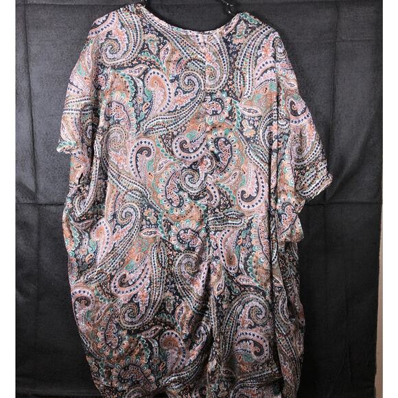 Pins And Needles Women Kimono Multicolor Paisley Open Front 3/4 Sleeve XS/S - Picture 9 of 11